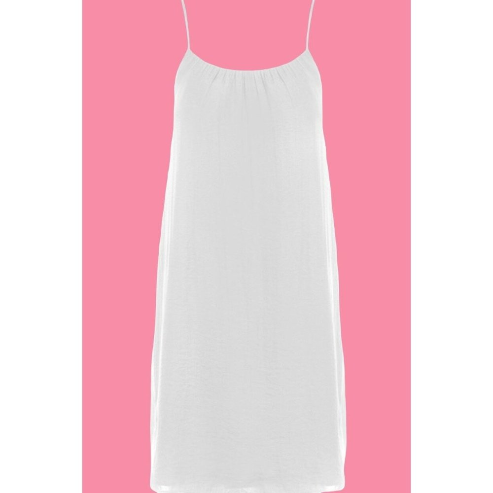 Naked Zebra Sleeveless Mini Shift Dress White Size Small NWT
